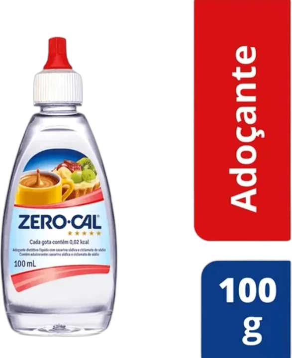 Adoçante Líquido Zero-Cal Sacarina Frasco 100ml