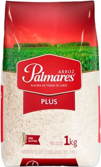 Arroz Branco Polido Tipo 1 Palmares Plus 1kg