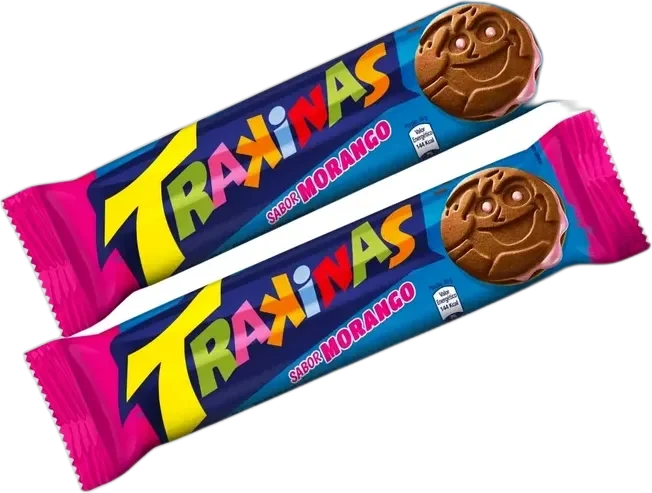 Biscoito Recheado Traquinas Morango 103g