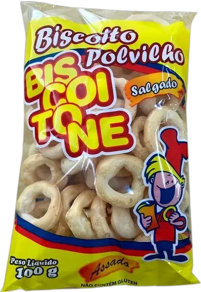 Biscoito de Polvilho Argola Salgado Biscoitone 100g