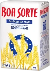 Farinha de Trigo Tradicional Tipo 1 Boa Sorte 1kg