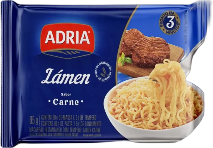 Macarrão Instantâneo Adria Express Sabor Carne 80g