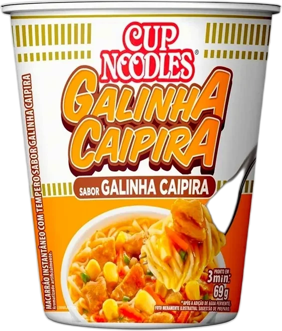 Macarrão Instantâneo Cup Noodles Galinha Caipira Nissin 67g